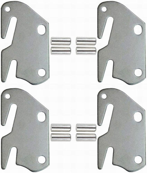 CAFORO #10 Hook Plates for Wooden Beds Frame Bracket Headboard Footboard with Pin