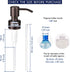 4PC Soap Dispenser Lids, 304 Stainless Steel Replacement Pump with Waterproof Label Stickers for Bottles (Bronze)