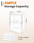 Countertop 4 Counter, Bread Box,Large Bread Boxs for Kitchen - Layers Adjustable Bread Storage Container, Clear Boxes