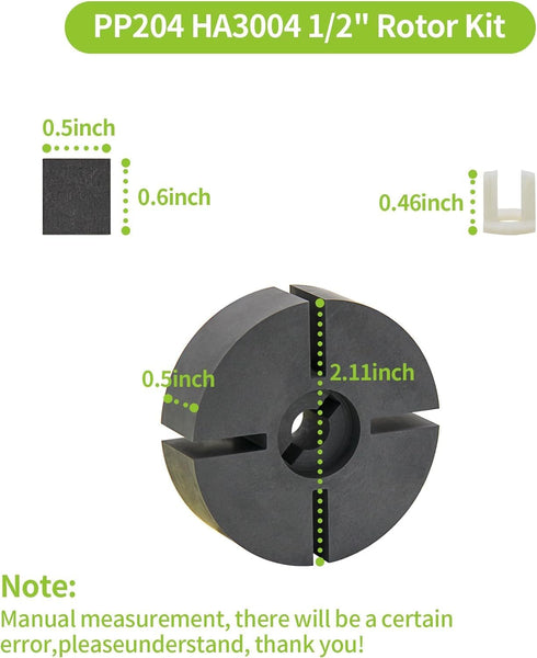 New Replacement PP204, HA3004 1/2" Rotor Kit for Desa, Reddy, Master Heater #70-022-0100