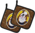 Caroline's Treasures SS8415PTHD English Bulldog Pot Holders Set, Heat Resistant Kitchen Oven Hot Pads, 7.5 x 7.5
