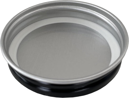 AllSpice Rust-Proof Narrow Mouth Aluminum Metal Mason Jar Lids, Leak-Proof 12-Pack in Black