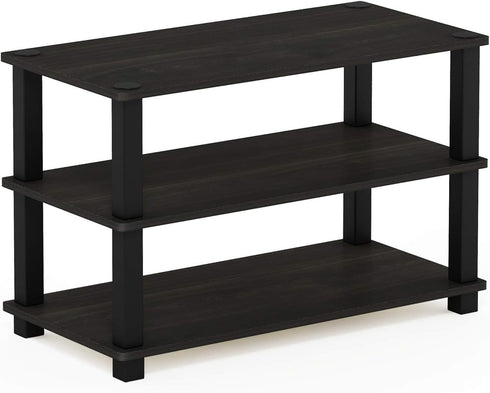 3-Tier Furinno Turn-S-Tube Shoe Rack, Espresso/Black