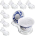 Hipiwe Acrylic Tea Cup Saucer Display Stands, Clear Dinnerware Easel Stand, Pack of 8