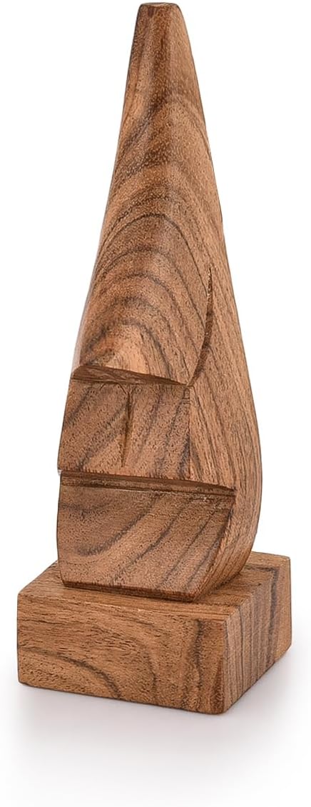 NIRMAN Wooden Nose Shaped Eyeglass Holder, Unique Desktop Accessory and Gifts Home Décor Display Stand (2" x 2" x 6")