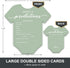50 (Set 50) Baby Shower Advice & Prediction Cards - For Guests - Green Onesie Double Sided Advice + Predictions Cards