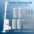 Disposable Toilet Brush: Toilet Bowl Brush and Holder Set with 40 Wand Refills, Upgraded Handle for Toilet Cleaning