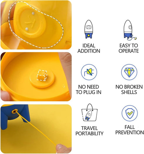 Egg Yolk Mixer with Pulling Rope, Egg Scrambl-er Shaker, Quick Golden Manual Egg Maker,Egg Homogenizer Manual Puller