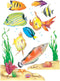 Eureka Classroom Decorations Window Clings, Fish Wall Decals, 14 Pc