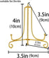 LIONWEI LIONWELI 4 Inch Gold Iron Plate Stand Holder, Easel Display Stand for Plate, Picture, Photo and More, 4 pcs