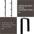 MyGift Black Metal Over The Door Hooks, Heavy Duty Hanger for Hats, Coats, Scarves, Set of 2