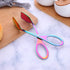 Food Tongs, Baikai Stainless Steel Kitchen Scissor Cooking Barbecue BBQ Grilling and Serving Clips (Rainbow)