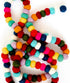 Colorful Felt Ball Pom Pom Garland | 9 Ft | 100% Wool Felt | Spring, Easter, Birthday, Christmas Boho Rainbow Decor
