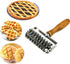 Hosmide Kitchen Baking Dough Cookie Pie Pizza Pastry Lattice Roller Cutter Tool - Stainless Steel with Wood Handle