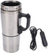 Acouto 12V Car Kettle, 350Ml+150ML Stainless Steel Electric Heating Kettle for Coffee, Tea, Travel Water Heating Cup