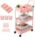 danpinera Slim Storage Cart, 3 Tier Narrow Rolling Cart on Wheels Bathroom