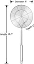 Hiware Solid Stainless Steel Spider Strainer Skimmer Ladle, 7 Inch Kitchen Utensils Wire Strainer Pasta Spoon