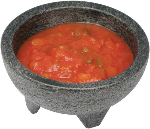 Winco Molcajete Salsa Bowls, 10-Ounce, Black, Medium