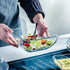 Small 5 Inch Square Tempered Glass Salad Bowls Set, 15 oz Serving Bowls, Set of 3