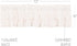 Simple Life Flax Antique White Farmhouse Valance, 16"x72", Cotton Linen Blend with Rod Pocket and Hanging Loops