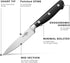 KUMA 3.5 Inch Paring Knife, Pro Bolster Japanese Profile Kitchen Knife for Detailing, Stainless Steel Vegetable & Fruit