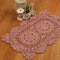 Factory Direct Craft Set of 4 Hand Crocheted Lace Doilies, Rectangle Rose, 12" L x 8" W
