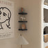 PopiShelves 6 Inch Set 3 Small Floating Shelves for Wall - Mini Square Black Shelves for Bedroom, Living Room
