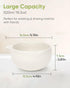 Traditional Matcha Bowl with Spout, Ceramic Chawan, Matcha Mixing Bowl for Whisking, Ivory White (18 Ounce)