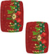 Set 2 Counter Christmas Bar Stool Seat Covers Jingle Bell Red Bar Stool Covers Rectangle of Stool Bar Chair Covers