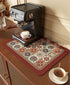 Cute Coffee Maker Mat for Countertops, Colorful Dish Drying Mat, Absorbent Quick Drying Protection