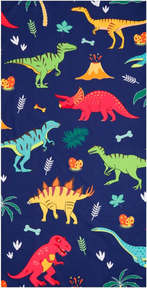 LIVILAN Dinosaur Beach Towel for Kids, Soft Microfiber 30" X 60", Quick