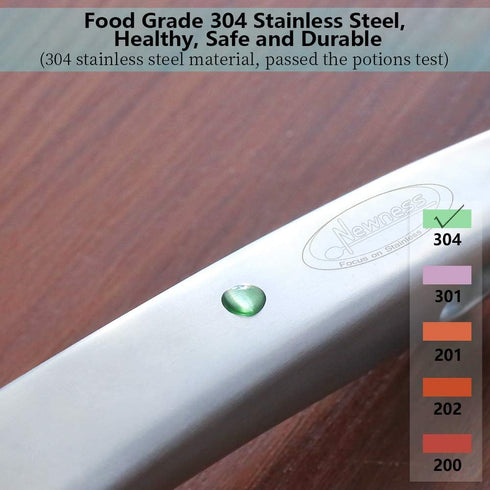 Newness 304 Stainless Steel Spaghetti Server - Rustproof, Integral Forming, Durable Pasta Fork with Vacuum Ergonomic