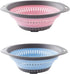 Collapsible Strainer/Colander Set of 2-Piece - 5 Quarts Food-Grade Silicone Kitchen Filter for Pasta, Veggies