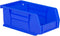 Hudson Exchange 7-1/2" x 4" x 3" Plastic Stackable Storage Bin and Hanging Container (Blue)
