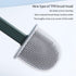 Revolutionary Silicone Flex Toilet Brush with Holder - No-Slip Long Handle, Wall Mounting Cleaning Brush Set