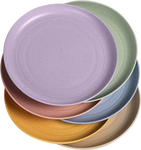 Wheat Straw Plates Set, Lightweight Unbreakable Dinner Dishes, Dishwasher & Microwave Safe, Small 6 Pack 5.9'
