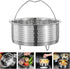 Luxshiny Rice Cooker Steamer Basket with Handle, Stainless Steel for Steaming Food, Meat, Fish, Rice, Veggies
