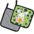 Caroline's Treasures BB6903PTHD Easter Polkadot Rabbit Pair of Pot Holders, 7.5 x 7.5, Heat Resistant