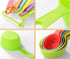 12-Piece Plastic Measuring Cup and Spoon Set, Random Colors for Kitchen Cooking and Bathing