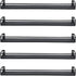 16 Inch Set 5 MyGift Wall Mounted Black Metal Nail Polish and Essential Oil Display Shelves, Kitchen Hanging Racks