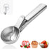 Auyuananble Ice Cream Scoop,Portable Stainless Steel Ice Cream Scoop with Trigger and Comfortable