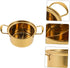 Golden Stainless Steel Small Hot Pot with Divider, Individual Cooking Pot for Noodles, Milk