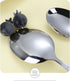 Stainless Steel Spoons, Korean Dessert Spoon with Imitation Pearl Handle, 8.4 Inches, Set of 4, Pink.