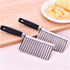 Multifunctional Potato Wavy Edged Knife, Stainless Steel Mezzaluna Chopper, Vegetable Fruit Cutter