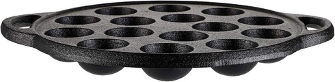 WUWEOT Non-Stick Aebleskiver Pan, Pre-Seasoned Cast Iron Pancake Octopus Ball Grill, 1.5" Diameter