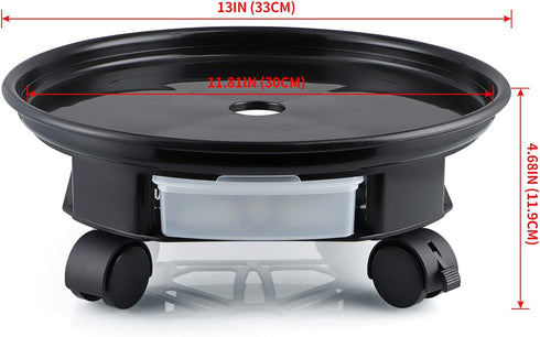 Skelang 13" Planter Caddy with Moving Water Drawer