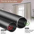 Extra Long Blackout Curtain Rods - 120-inch to 175-inch Heavy Duty Adjustable Outdoor Curtain Rods for Windows, Black