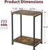 Set 2, Simple Trending End Table, Nightstand of Side Table for Living Room, Bedroom, Rustic Brown