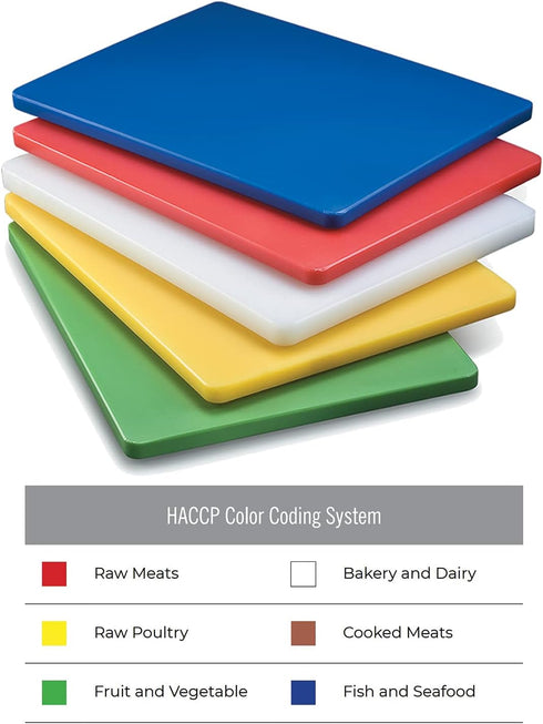 CAC China CBPH-1218G NSF Listed BPA Free HACCP Color-Coded Cutting Board 18x12x1/2 Green by CAC China