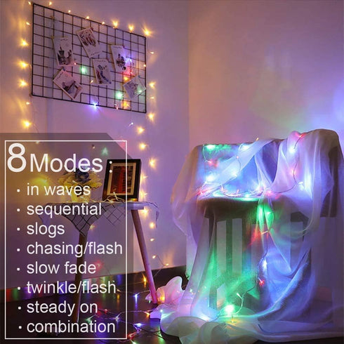 Curtain Lights String Lights Bedroom - 300 LED 9.8x9.8Ft Twinkle String Light Decorations for Indoor Outdoor Decor